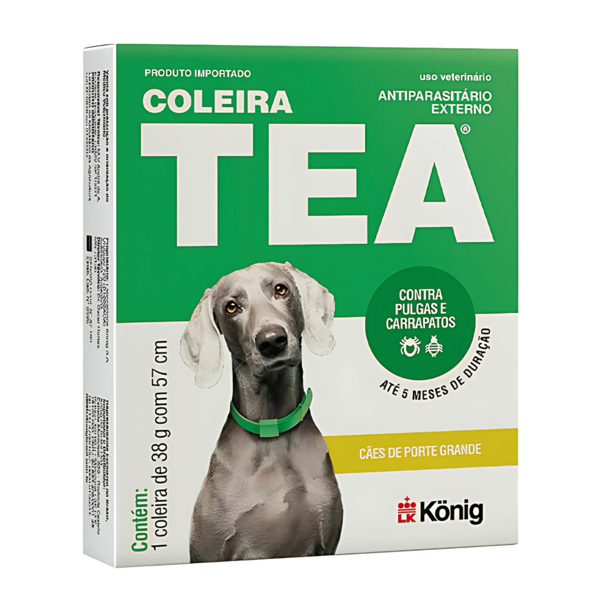 Coleira Antiparasitária Tea Konig para Cães 38g