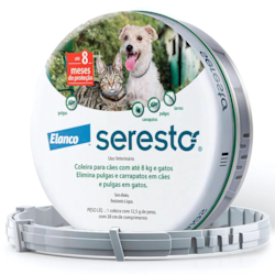 Coleira Antipulgas e Carrapatos Seresto para Cães e Gatos