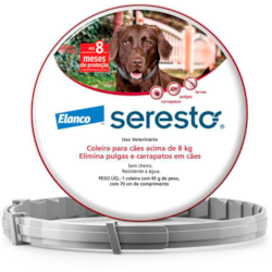 Coleira Antipulgas e Carrapatos Seresto para Cães e Gatos