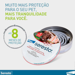 Coleira Antipulgas e Carrapatos Seresto para Cães e Gatos