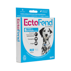 Coleira Antipulgas EctoFend Azul para Cães Machos 65cm