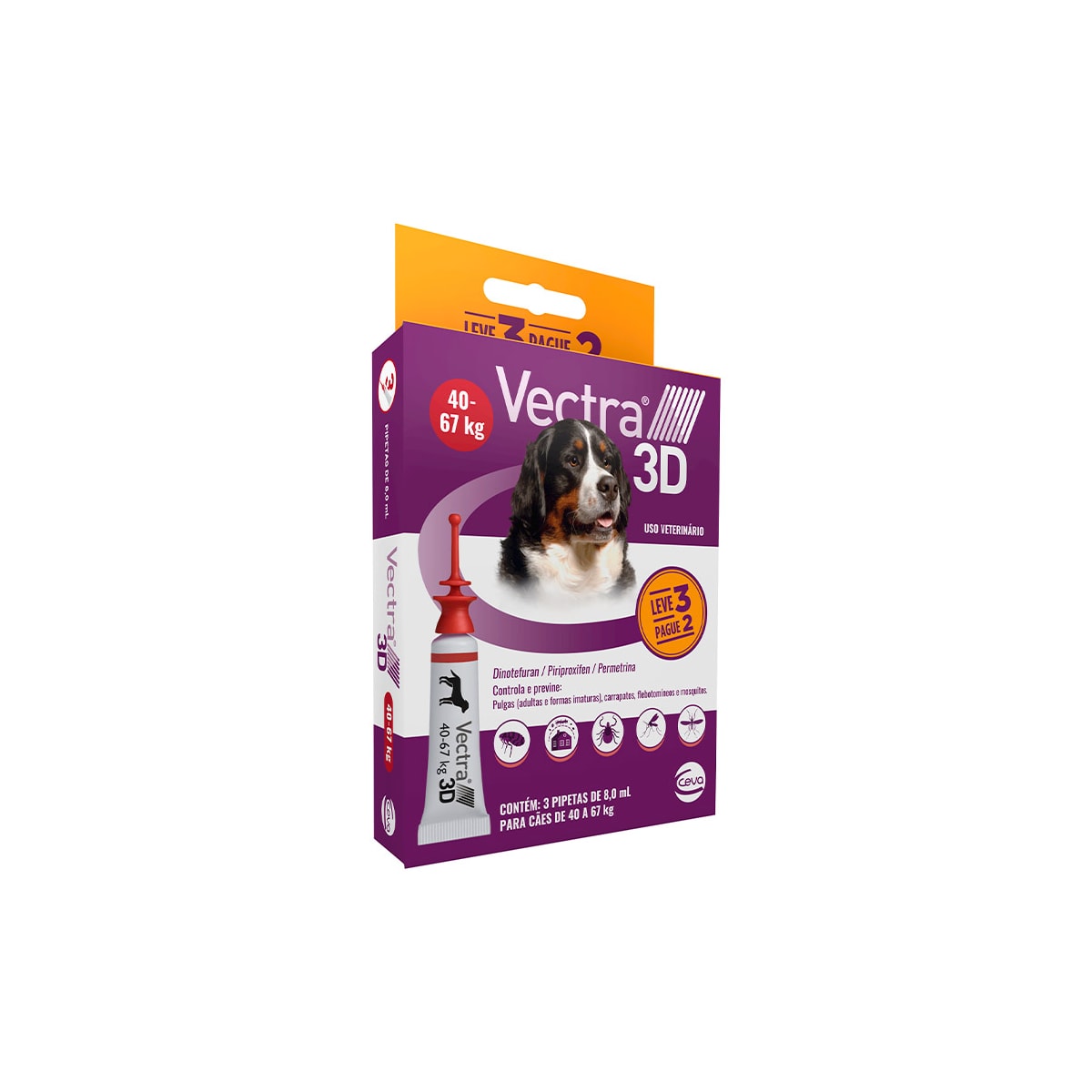 Combo Antipulgas Vectra 3D 40 a 67kg