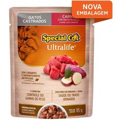 Combo Special Cat Sachê Carne para Gatos Castrados (PAGUE 10 E LEVE 12 )