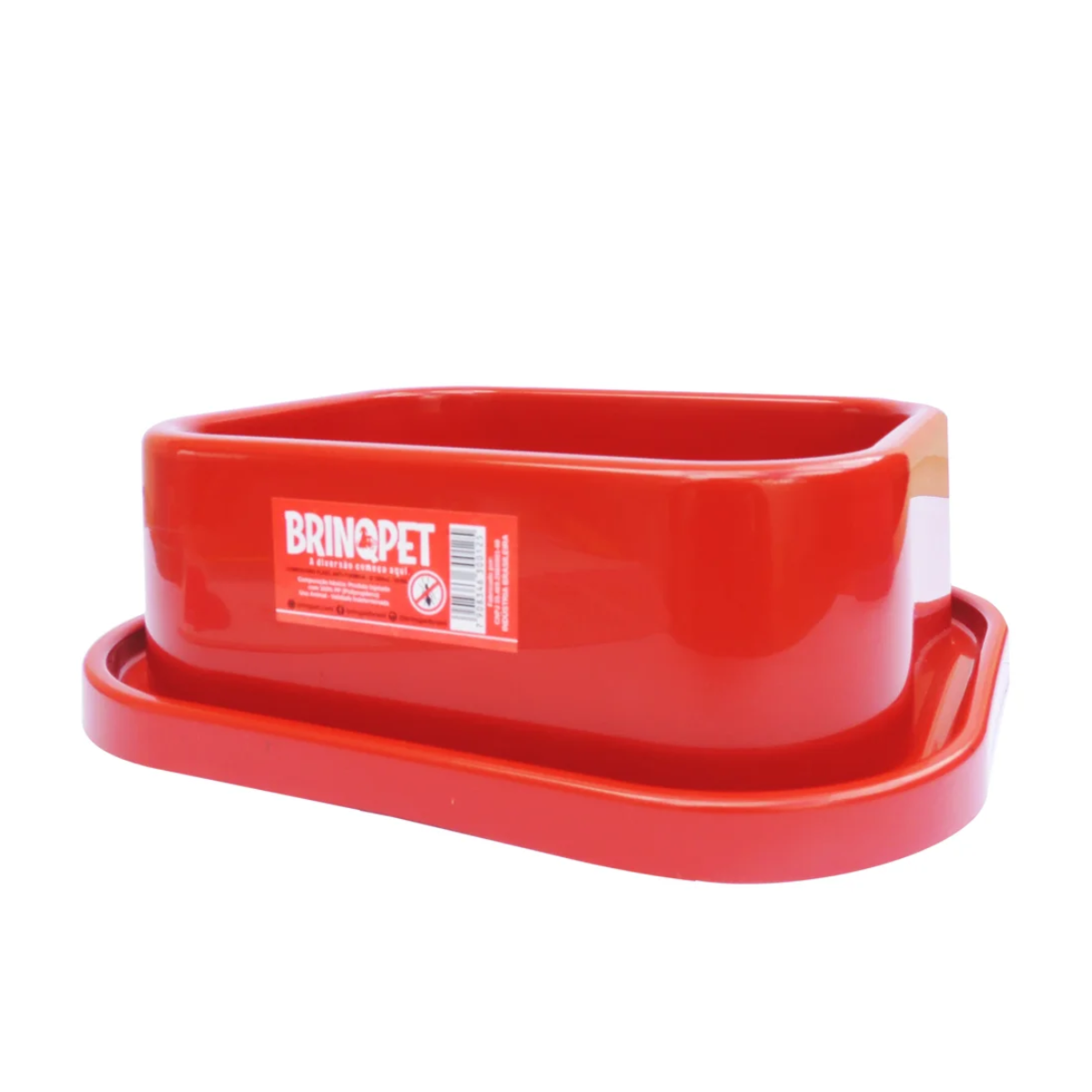 Comedouro Plástico 1000ML - VERMELHO