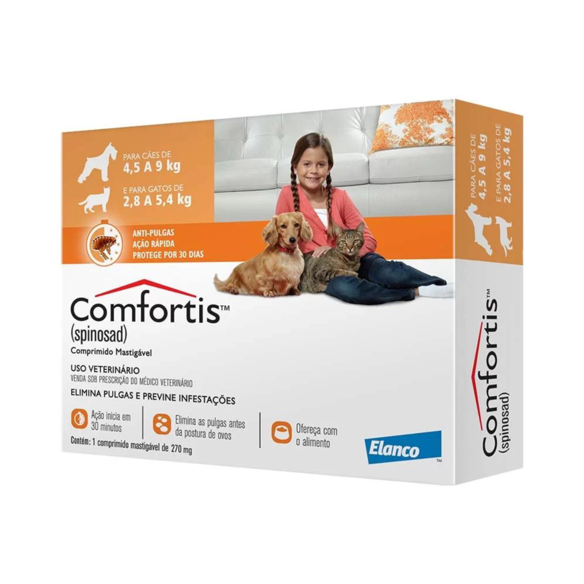 COMFORTIS 270MG 4,5 A 9KG - 2,8 A 5,4KG