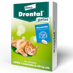 Drontal para Gatos com 4 comprimidos