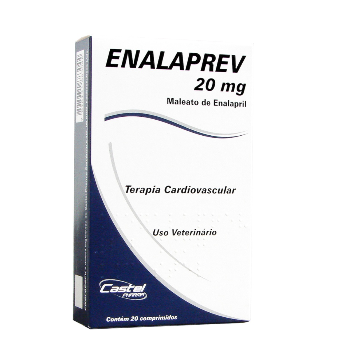 Enalaprev 20mg Vasodilatador para Cães Castel Pharma 20 comprimidos