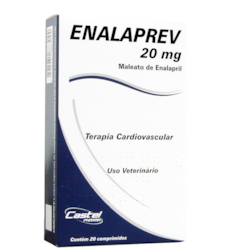 Enalaprev 20mg Vasodilatador para Cães Castel Pharma 20 comprimidos