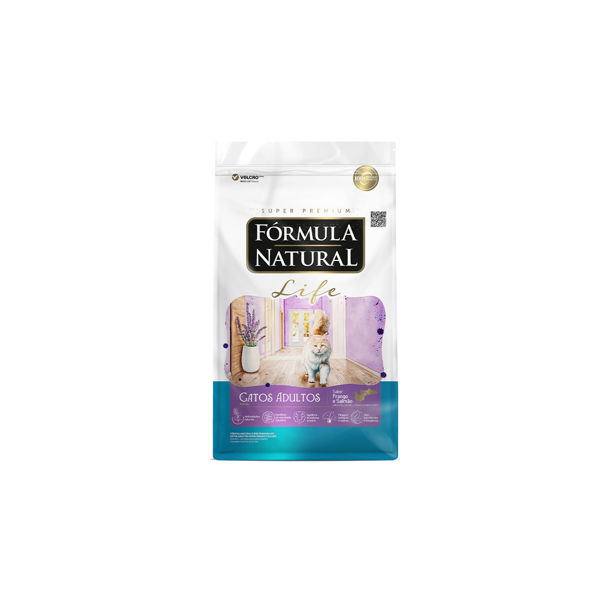 Fórmula Natural Life Ração Seca Para Gatos Adultos Sabor Frango e Salmão 10,1Kg