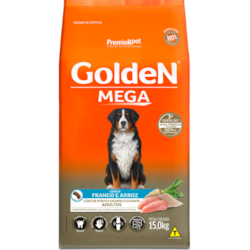 Golden Mega para Cães Adultos de Grande Porte Sabor Frango e Arroz