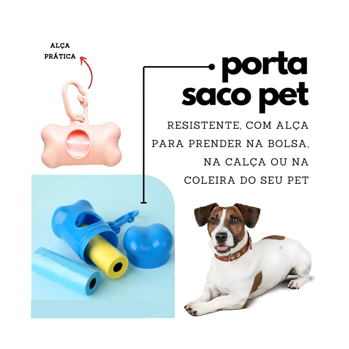 Kit Porta Saquinho Higiênico + Refil