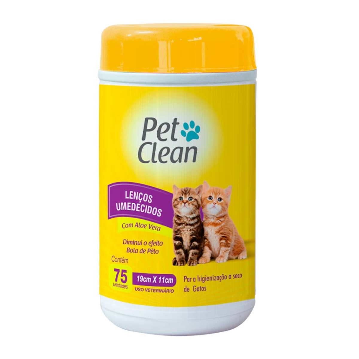 Lenço Umedecido Pet Clean para Gato 75 unidades