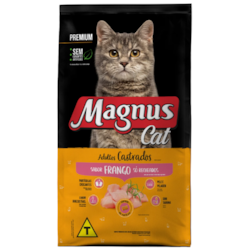 Magnus Cat Premium Gatos Adultos Castrados Frango Só Recheados