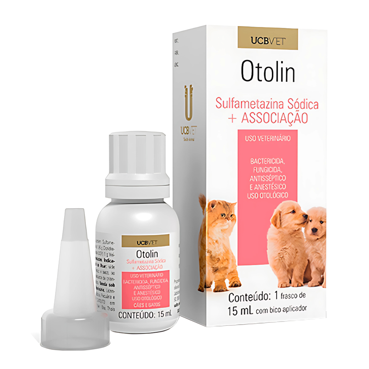 Medicamento Otolin Ucb para Cães e Gatos 15ml