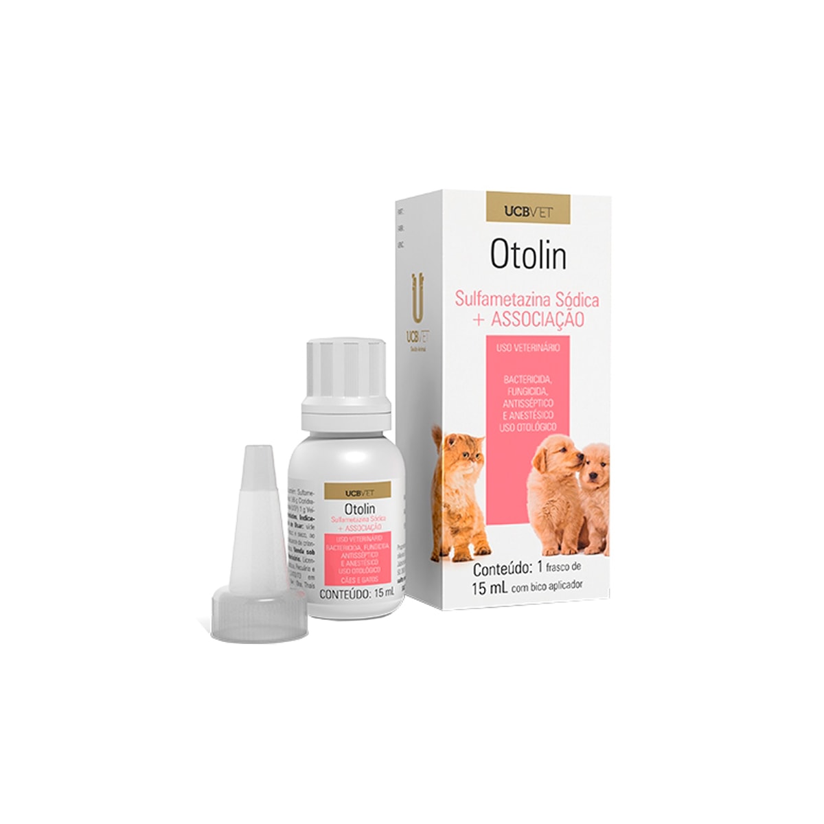 Medicamento Otolin Ucb para Cães e Gatos 15ml