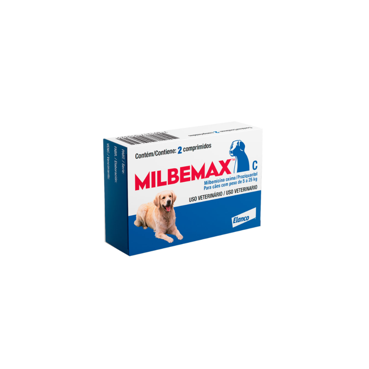 Milbemax Elanco para Cães de 5kg a 25kg