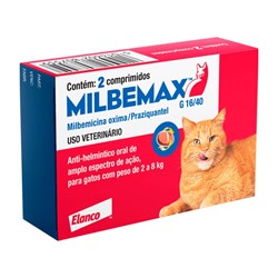 Milbemax para Gatos de 2 a 8Kg 2 com Comprimidos