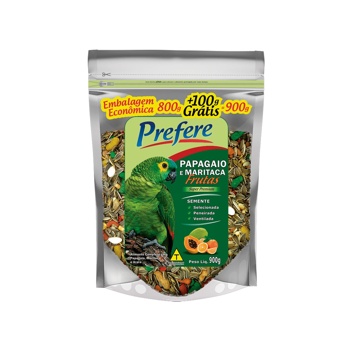 MIX PAPAGAIO C/ FRUTAS PREFERE 900G
