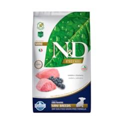 N&D Prime Cordeiro e Blueberry Cães Filhotes Raças Pequenas