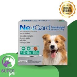 NEXGARD (10,1 A 25KG)(COMBO)(3 TABLETES)(VERDE)