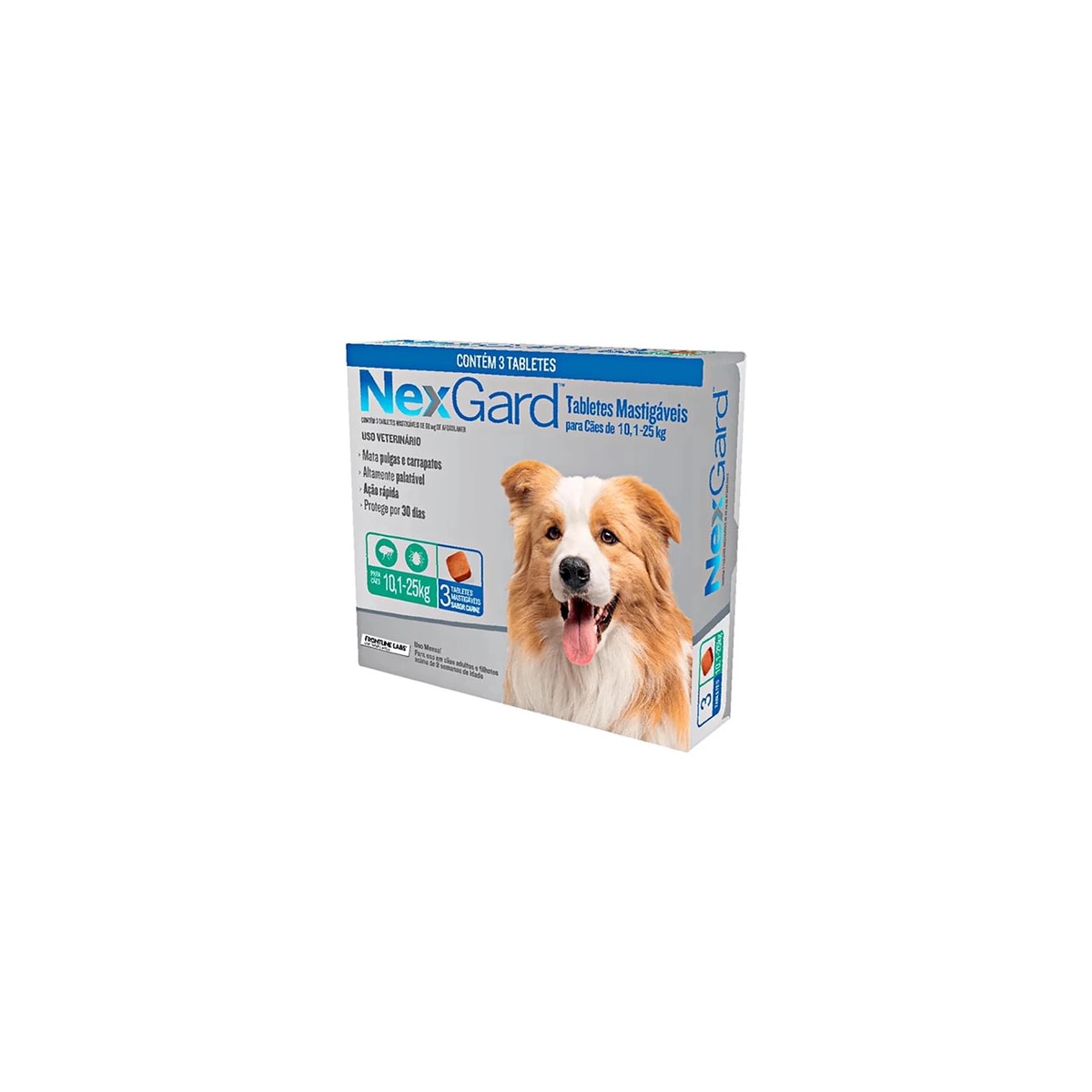 NEXGARD (10,1 A 25KG)(COMBO)(3 TABLETES)(VERDE)