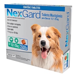 NEXGARD (10,1 A 25KG)(COMBO)(3 TABLETES)(VERDE)