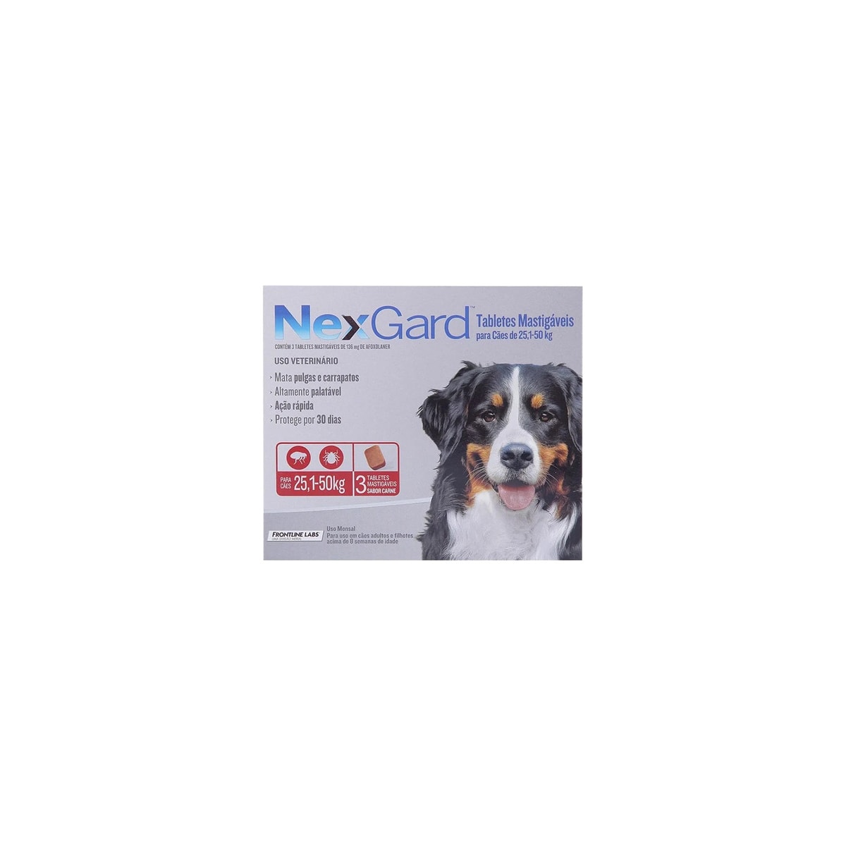 NEXGARD (25,1 A 50KG)(1 TABLETE)(VERMELHO)