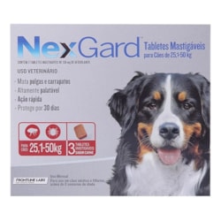 NEXGARD (25,1 A 50KG)(1 TABLETE)(VERMELHO)
