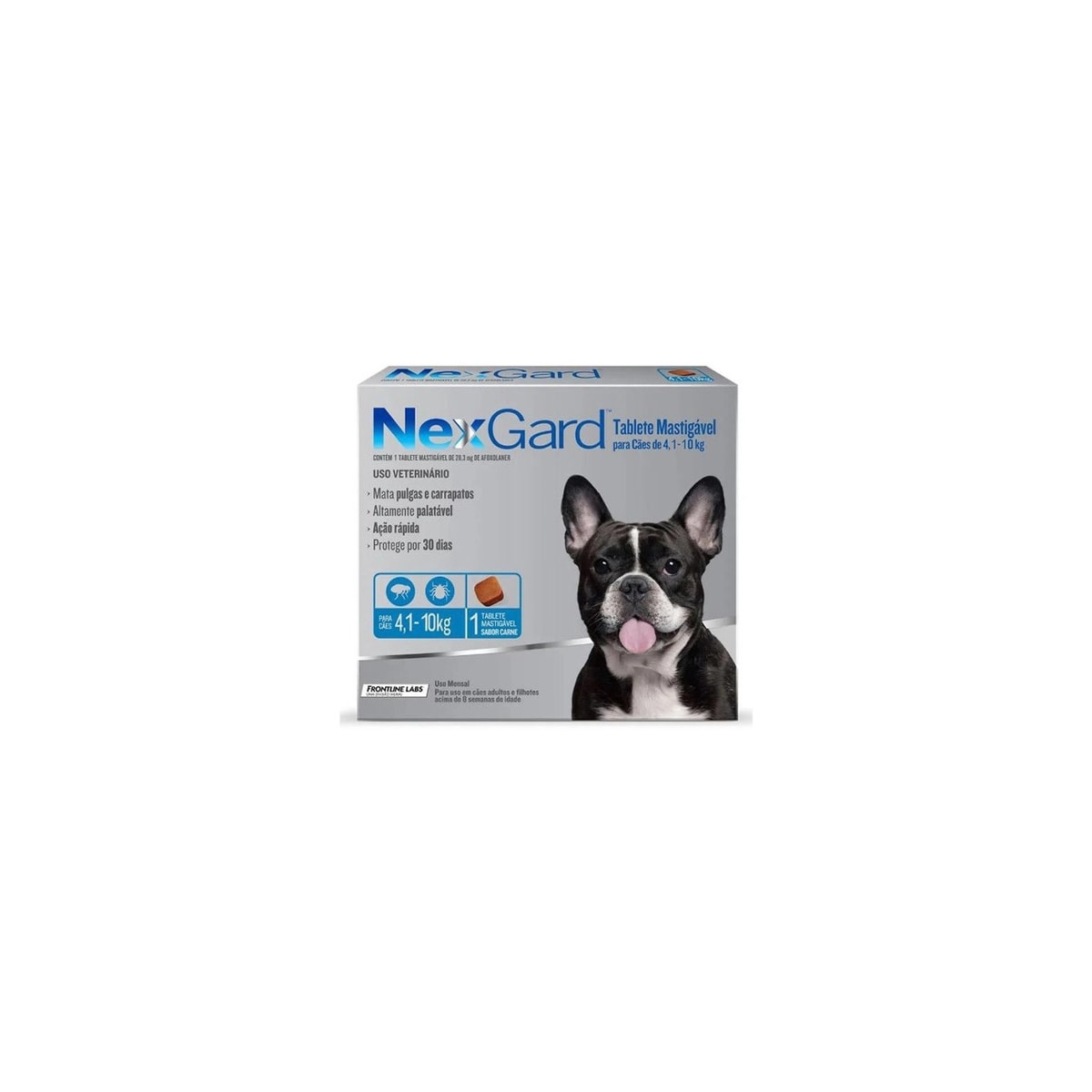 NexGard Antipulgas e Carrapatos de 4,1 a 10kg para Cães 1 tablete