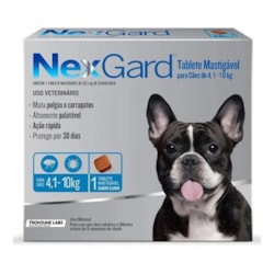 NexGard Antipulgas e Carrapatos de 4,1 a 10kg para Cães 1 tablete