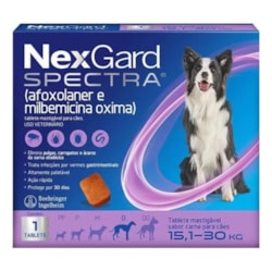 NEXGARD (SPECTRA)(15,1 A 30KG)(1 TABLETE)(ROXO)
