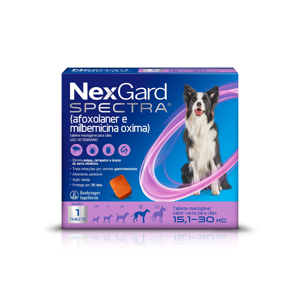 NEXGARD (SPECTRA)(15,1 A 30KG)(1 TABLETE)(ROXO)