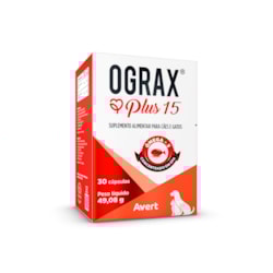 OGRAX PLUS 15 CÃES E GATOS X 30 / CAP.