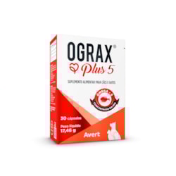 OGRAX PLUS 5 CÃES E GATOS X 30 / CAP.