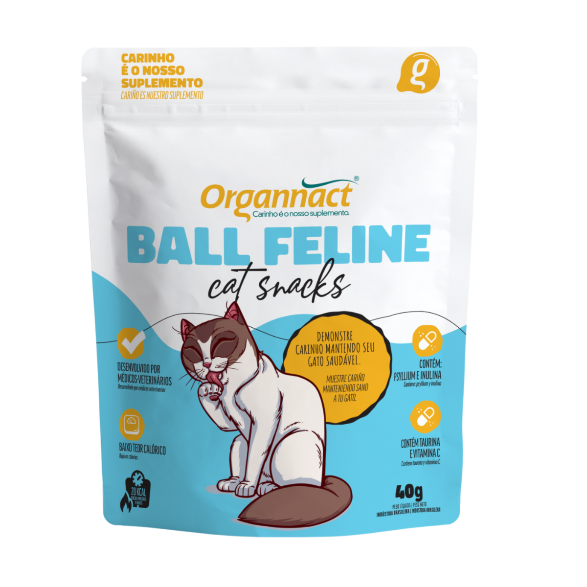 ORGANNACT BALL FELINE CAT SNACKS 40g