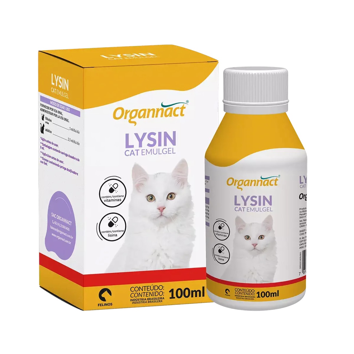 Organnact Lysin Cat Emulgel 100ml