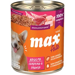 Patê Max para Cães Adultos Sabor Cordeiro e Frango 280g