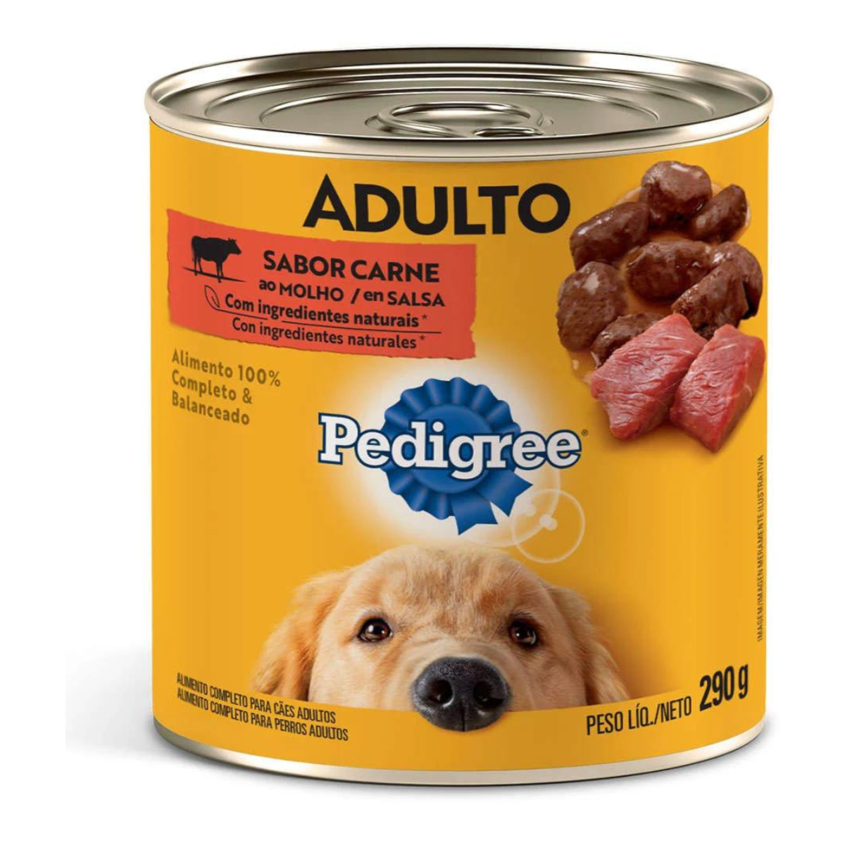 Patê Pedigree Lata Carne Ao Molho 290g