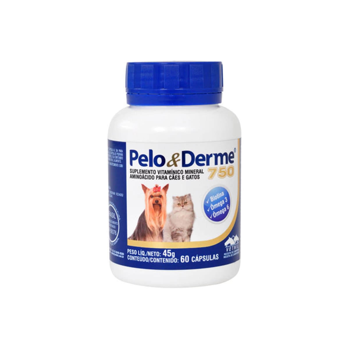 Pelo & Derme 750mg com 60 Comprimidos