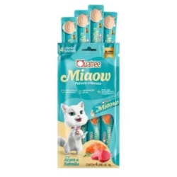 Petisco Cremoso Quatree Miaow (MIAU) Atum C/4 Unidades 56G