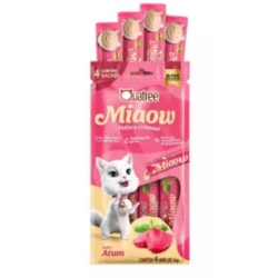 Petisco Cremoso Quatree Miaow (MIAU) Atum (Caixa C/6 Blister C/4 Unidades) 56G