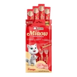Petisco Cremoso Quatree Miaow (MIAU) Frango C/4 Unidades 56G