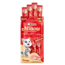 Petisco Cremoso Quatree Miaow (MIAU) Frango (Caixa C/6 Blister C/4 Unidades) 56G