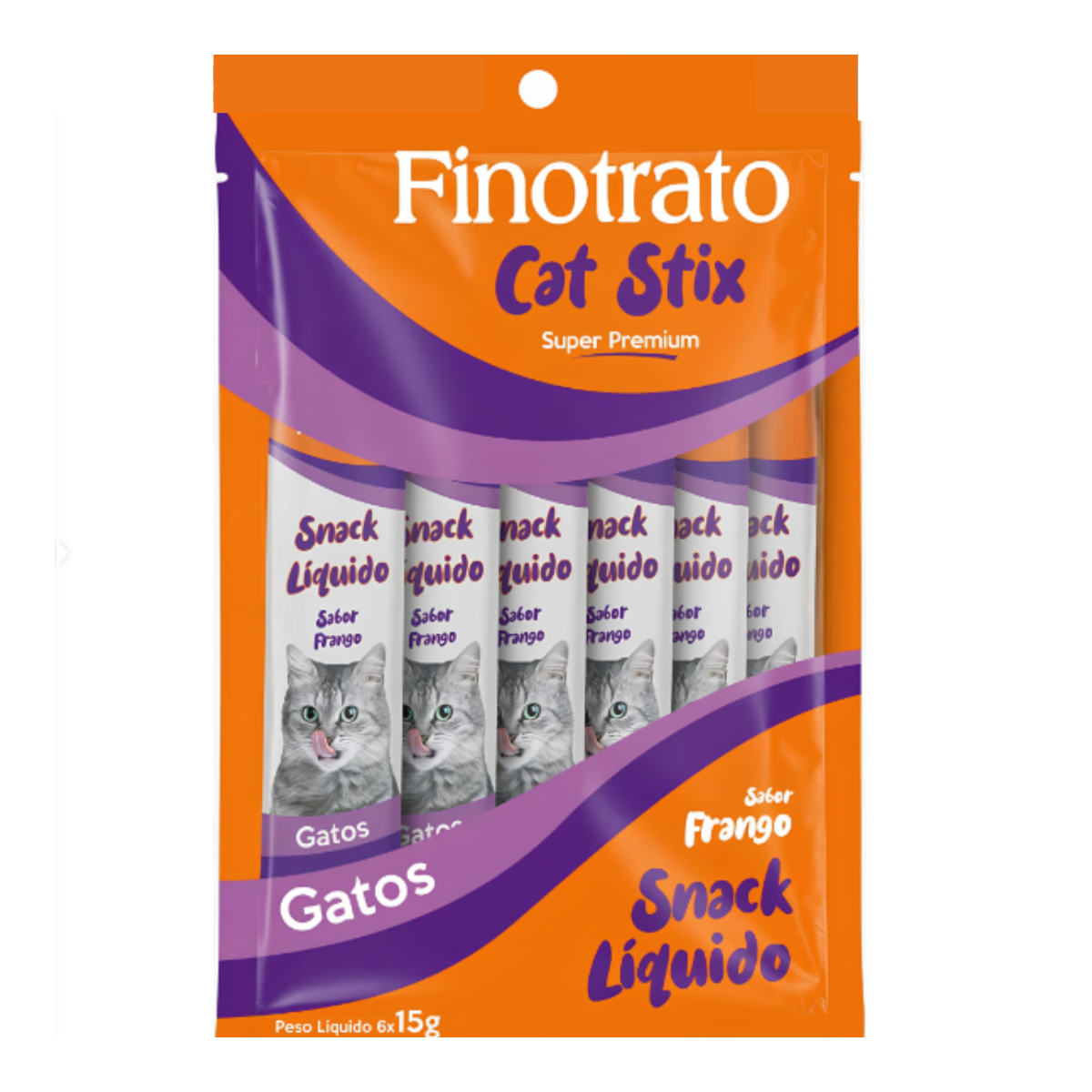 Petisco Finotrato Cat Stix para Gatos Sabor Frango 15g