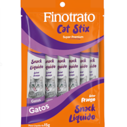 Petisco Finotrato Cat Stix para Gatos Sabor Frango 15g