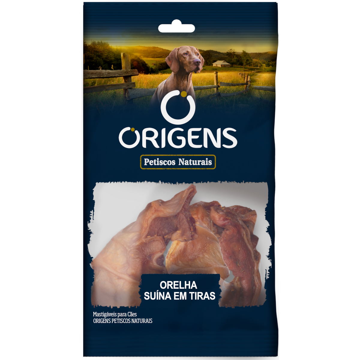 Petisco Natural Origens Orelha Suína Tiras 50g