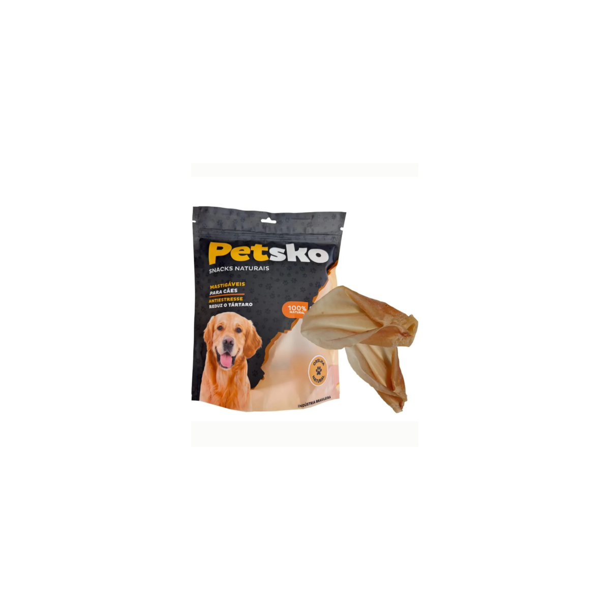 Petisco Pars Cães Orelha Bovina Petsko 4un