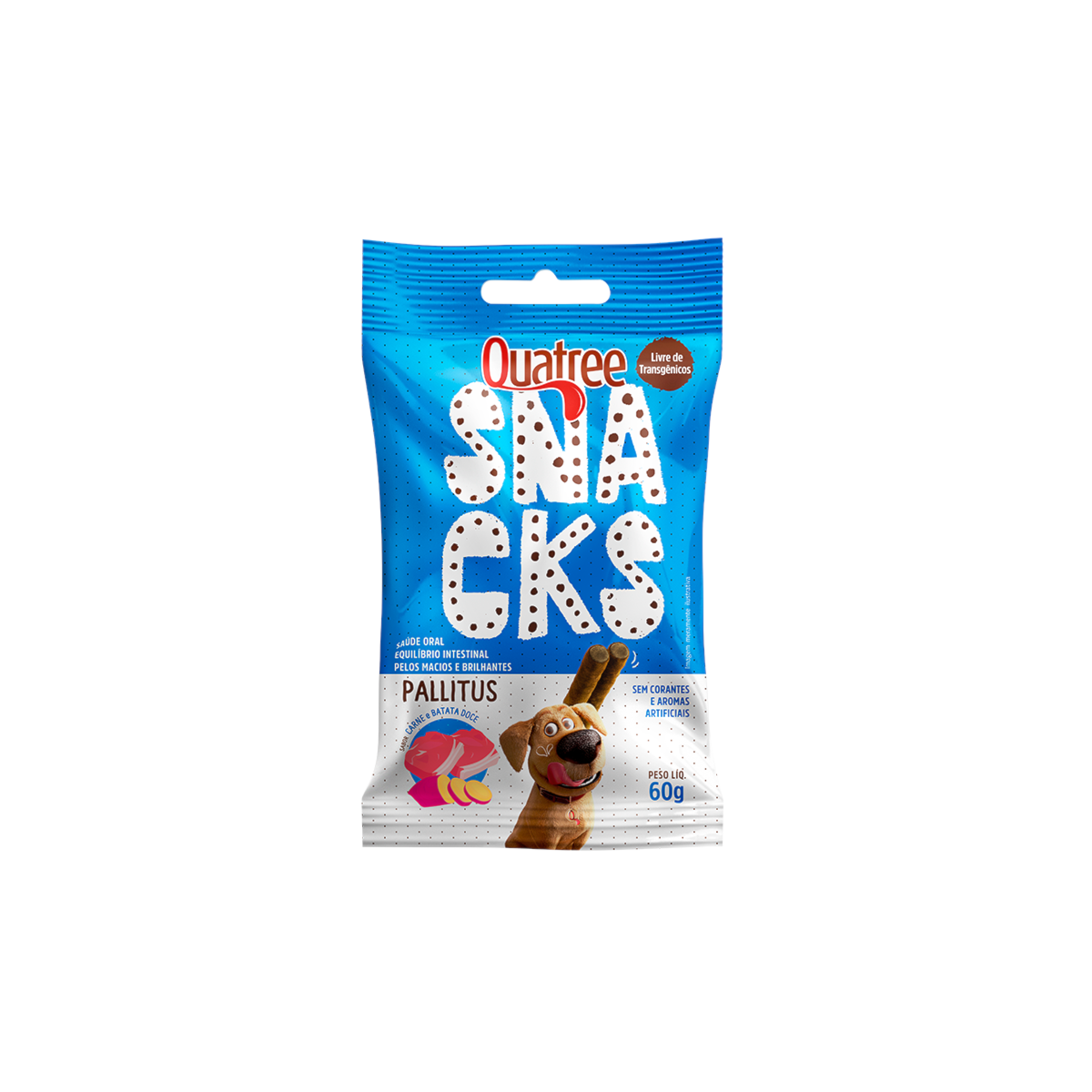 Petisco Quatree Pallitus Sabor Carne e Batata Doce