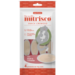 Petisco Snack Cremoso Nutrisco Atum e Camarão para Gatos 56g