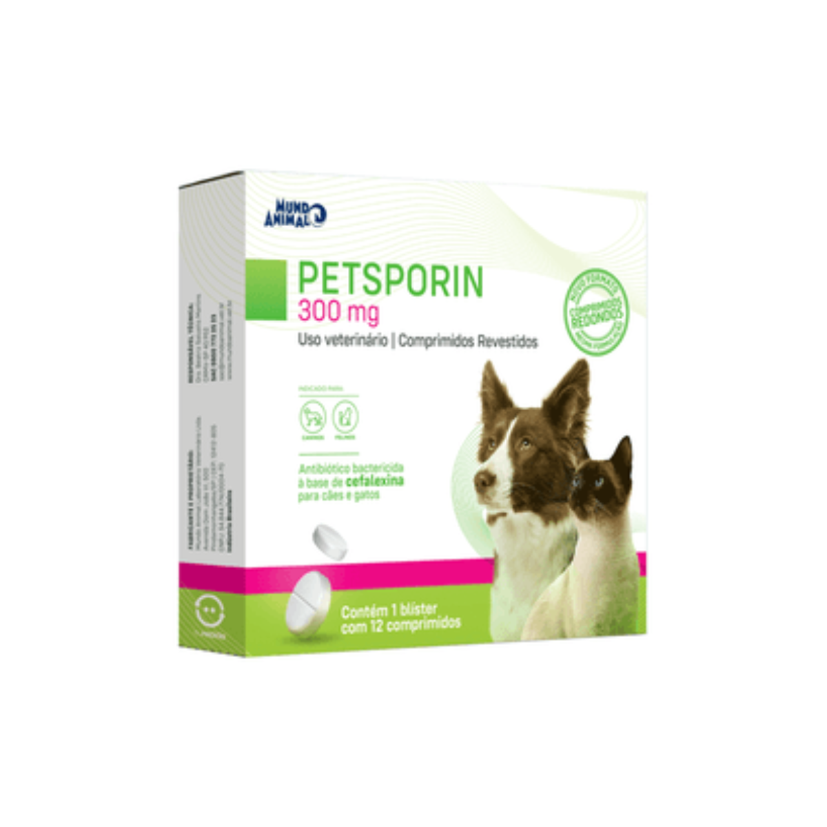 PetSporin 300mg Mundo Animal 12 comprimidos